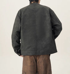 Nachtstreif“ – Herren-Lederjacke im Biker-Stil