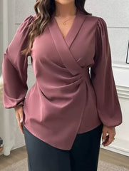 Eleganztraum – Wickelbluse in Mauve