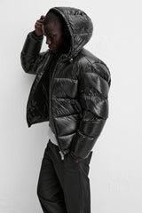 “Black Force Puffer” – Herren Pufferjacke in Glanzoptik | Welalux Men