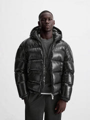 “Black Force Puffer” – Herren Pufferjacke in Glanzoptik | Welalux Men