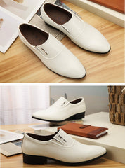 “Prestigo Bianco” – Eleganter Herren-Slipper in Weiß