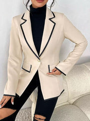 „Eleganzlinie – Damen Blazer mit Kontrastkante”