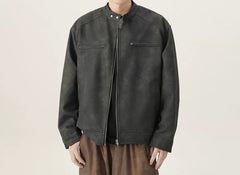 Nachtstreif“ – Herren-Lederjacke im Biker-Stil