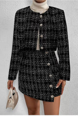 „Chérie Élégance – Zweiteiler in Rosé-Tweed”