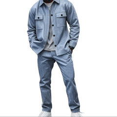 Eisblauer Takt – Herren Overshirt-Set