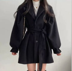 Eleganza – Oversized Belted Wool Coat”