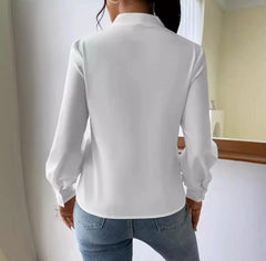 Eleganza Weiß – Klassische Wickelbluse