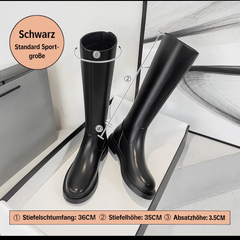 “Midnight Elegance Boots” – Klassische schwarze Premium-Stiefel