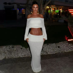 Élégance Blanche – Zweiteiler aus Bouclé