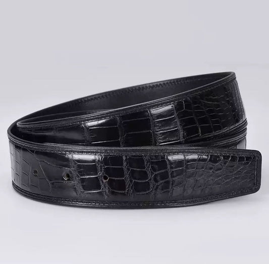 „Eleganzgürtel Nero”Krokodilleder