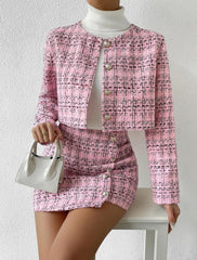 „Chérie Élégance – Zweiteiler in Rosé-Tweed”