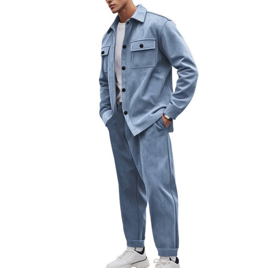 Eisblauer Takt – Herren Overshirt-Set