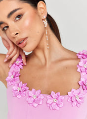 Ärmelloses Trägerkleid mit Blumenmuster