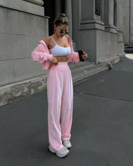 Samt Zweiteiler Lässig