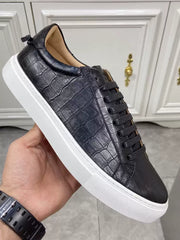 Herren Sneaker Kroko Leder