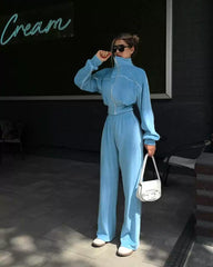 Samt Zweiteiler Lässig