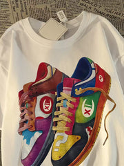Lustiges T-Shirt mit Schuh-Print