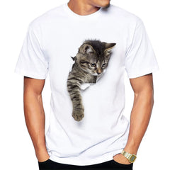 3D Katzen T-Shirt Herren
