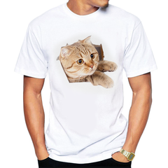 3D Katzen T-Shirt Herren