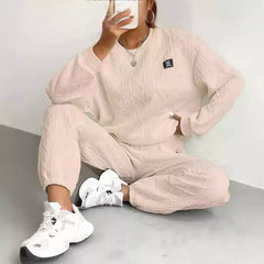 Damen Jacquard Strickanzug