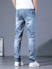 Herren Sommer-Jeans mit Gummibund