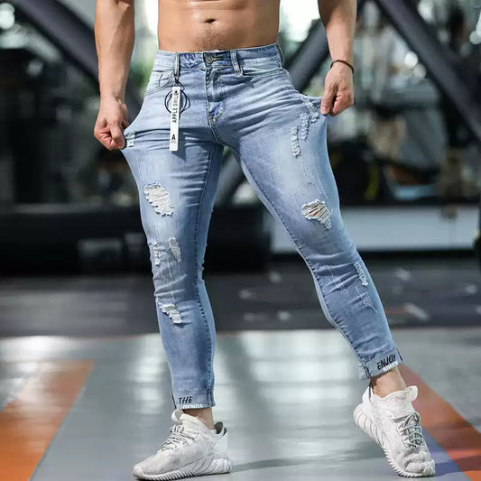 Lutielang Fitness-Jeans für Herren