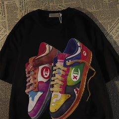 Lustiges T-Shirt mit Schuh-Print