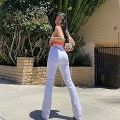 Damen Schlagjeans Cut-Out