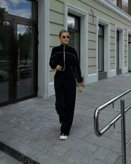 Samt Zweiteiler Lässig