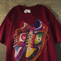 Lustiges T-Shirt mit Schuh-Print