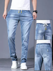Herren Sommer-Jeans mit Gummibund