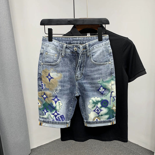 Herren Slim Fit Denim Shorts