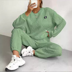 Damen Jacquard Strickanzug