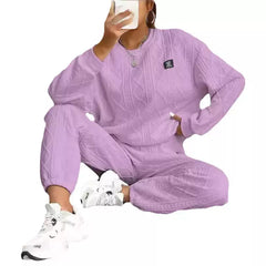 Damen Jacquard Strickanzug