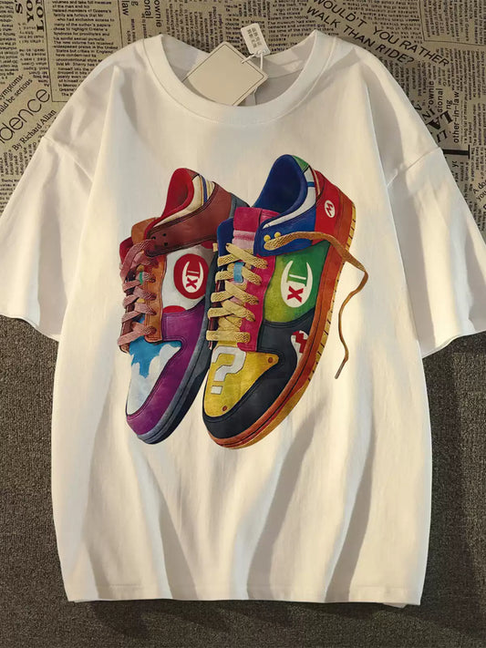 Lustiges T-Shirt mit Schuh-Print