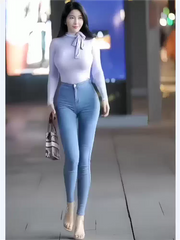 Damen Push-Up Fitnessjeans