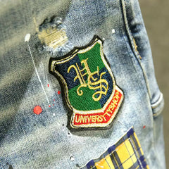 Herren Ripped Jeansshorts Sommer