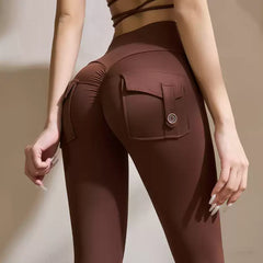 Pfirsichform-Fitnesshose Damen