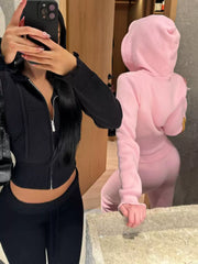 Vielseitiger Kapuzenpullover mit Reißverschluss im Amerikanischen Street Style