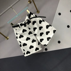 Herzprint Jeansshorts Damen 2025