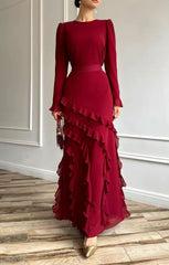 Elegantes Maxikleid mit Volants