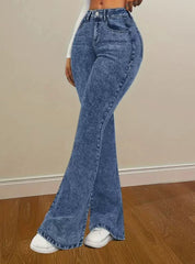 High Waist Flare Jeans „Classic Stonewash“