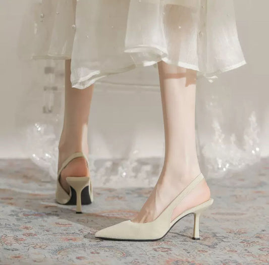 Eleganza – Slingback-Pumps in Creme