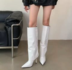 Croc Noir – High Heel Stiefel in Kroko-Optik