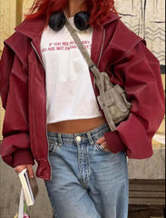 Urban Flair Oversize Jacket – Bordeaux Edition