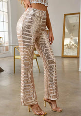 GlamShine High Waist Paillettenhose