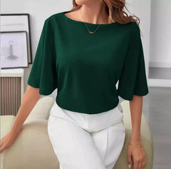 Emeralda” – Elegante Bluse in Smaragdgrün