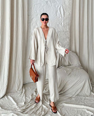 La Verde -Lounge-Set in Salbeigrün