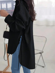Noir Élégance Oversize-Hemd