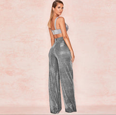 GlamSparkle High Waist Flared Pants